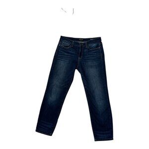 Judy Blue Womens Relaxed Fit Mid-Rise Dark Blue Wash Denim Skinny Jeans Sz 11/30